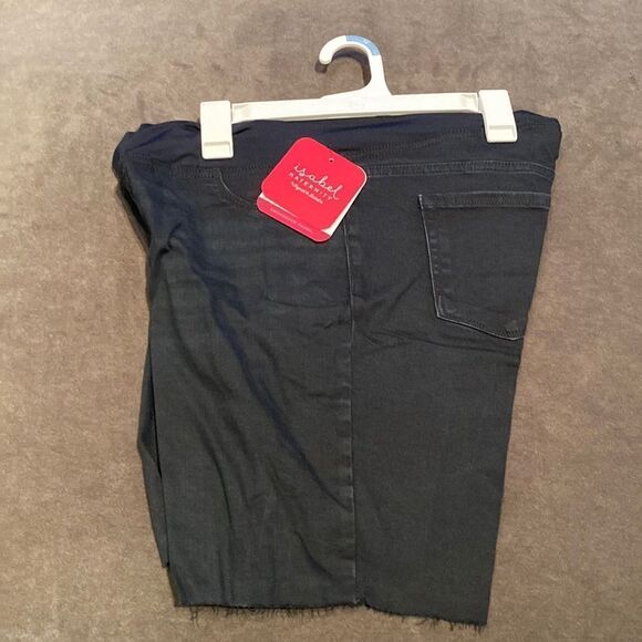 Isabel Black Maternity Shorts with Crossover Panel Size 12 NWT - Picture 3 of 7